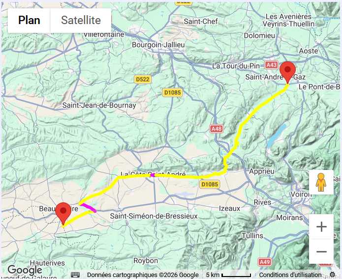 tracé de la route D73 en Isère (issu de routes.fandom.com)